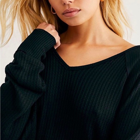 NWT Free People Santa Clara Thermal in Black - Picture 5 of 7